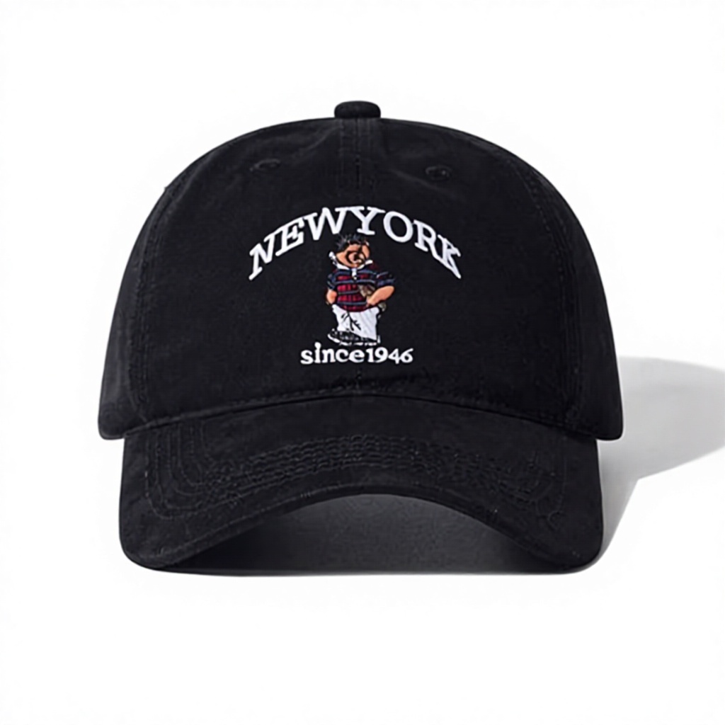 Customized LOGO Cotton Embroidered Baseball Cap with Printed Embroidery Adult Hat Casual Sun protection Cap