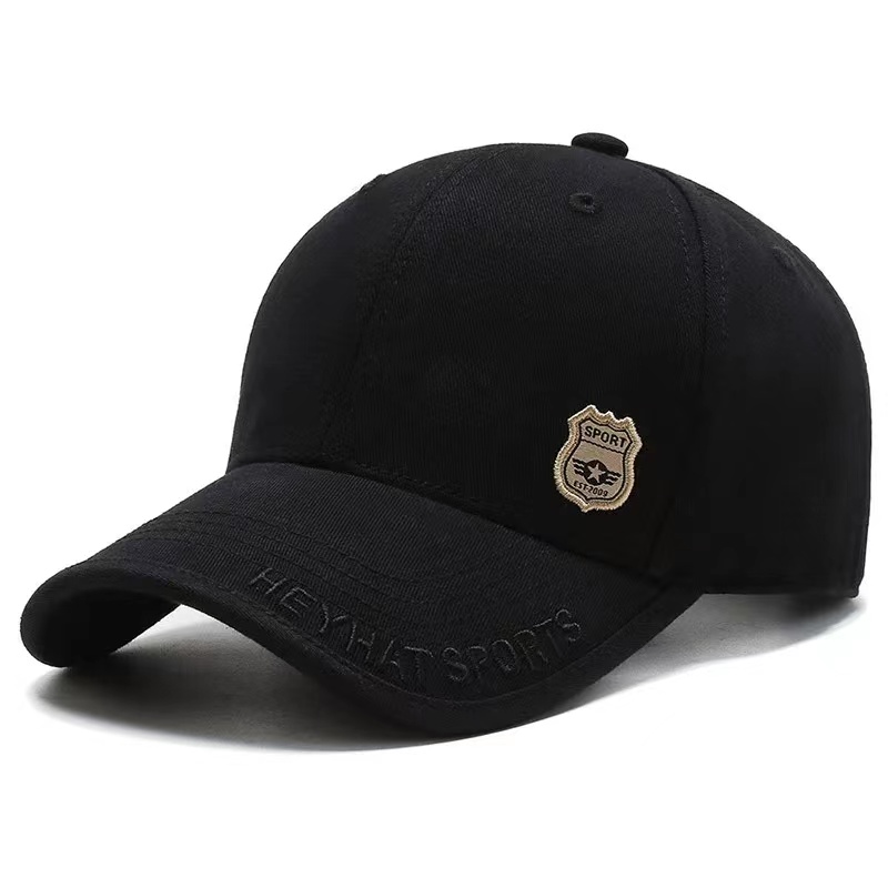 Custom Male Embroidery Logo Piping on Brim Sport Baseball Cap Street Style Image Common Fabric Feature