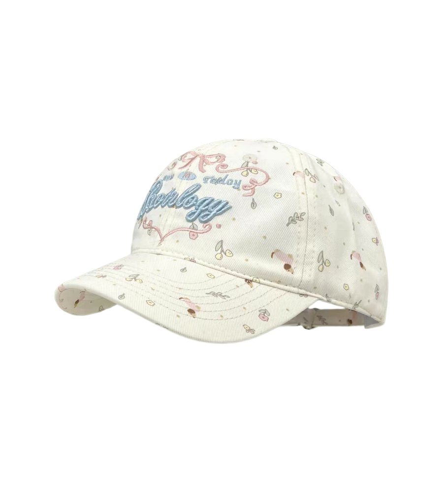 3D Embroidered Sporty Vintage Twill Common Baseball Cap Korean-Style Soft Top Adjustable Women's Casual Dad Hat