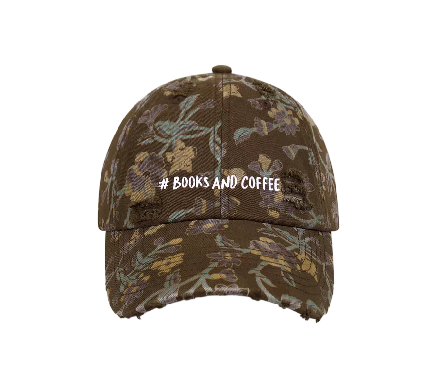 Floral Printed Distressed Sporty Twill Dobby Baseball Cap Vintage Retro Style Soft Top Adjustable Unisex Dad Hat Common