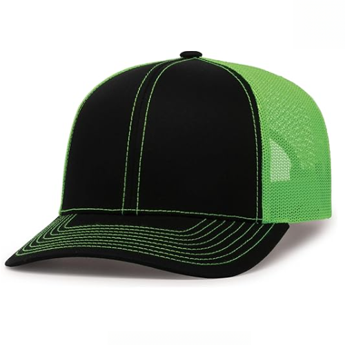 6 Panel Black Trucker Hat Custom Embroidered High Quality Cotton/Polyester Mesh Outdoor Common Fabric Cap for Unisex Wholesale
