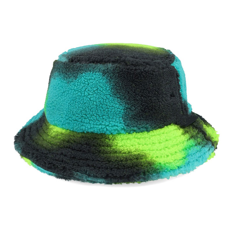 High Quality Custom Pattern Tie Dye Polar Fleece Bucket Hat Wholesale Custom Color for Ladies and Kids