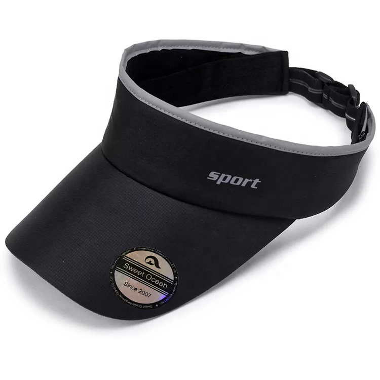 Custom Fashion Style Adjustable Polyester Sport Sun Visor Hat