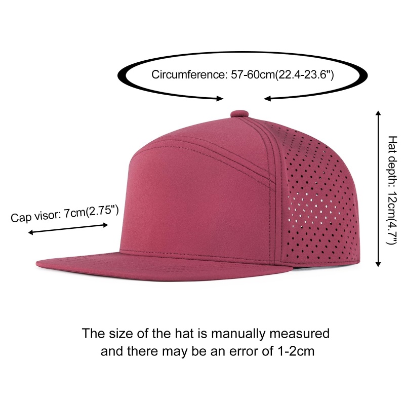 High Quality Deep Red Polyester Trucker Hat for Outdoor & Casual Activities with Ventilation Holes for Summer Fashion