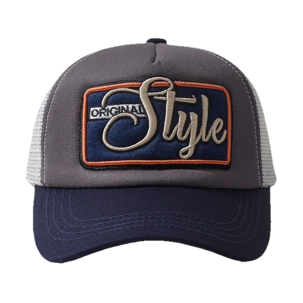 Summer Three-dimensional Letter Embroidery Contrast-colored Mesh Cap Baseball Cap Outdoor Truck Driver Hat
