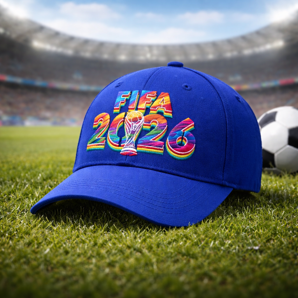 FIFA World Cup 2026 Embroidered Gray Adjustable Cotton Denim Baseball Cap
