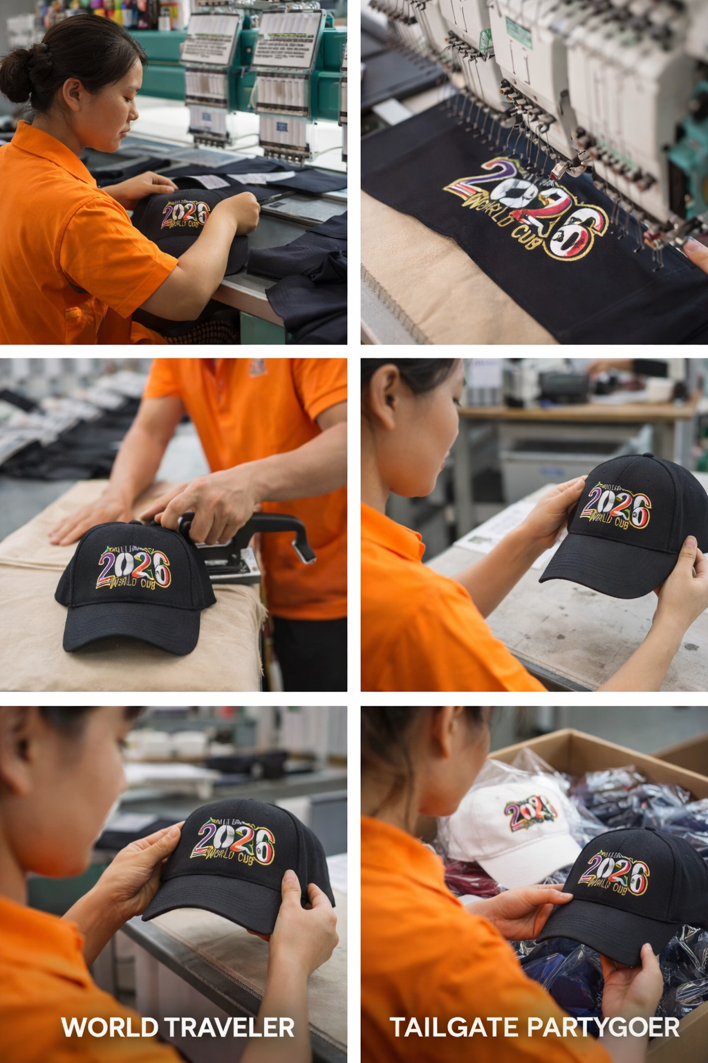 FIFA World Cup 2026 Embroidered Gray Adjustable Cotton Denim Baseball Cap