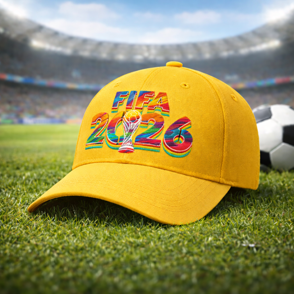 2026 FIFA World Cup Embroidered Gray Adjustable Cotton Denim Baseball Cap