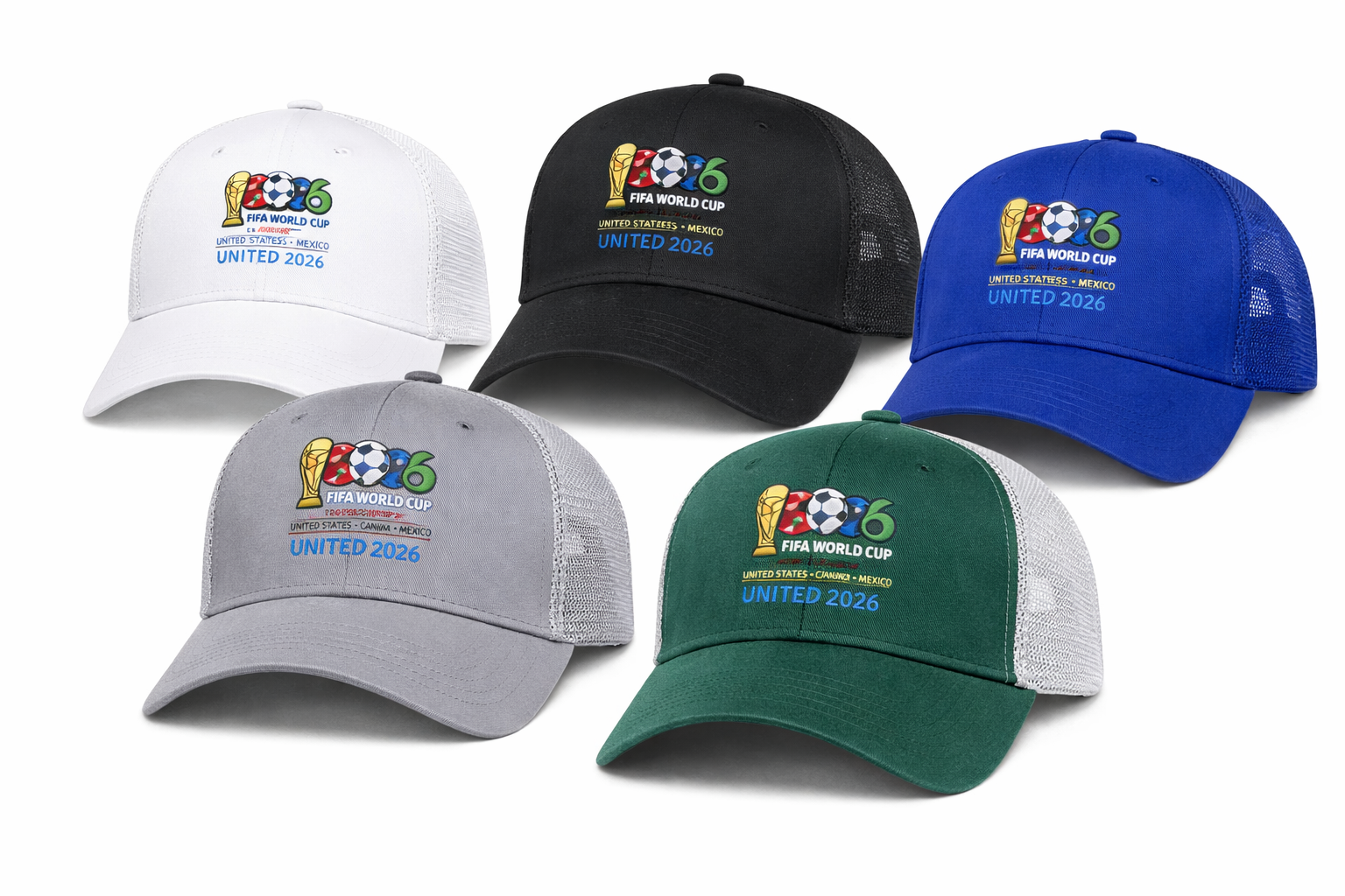 FIFA World Cup 2026 Embroidered Gray Adjustable Cotton Denim Baseball Cap