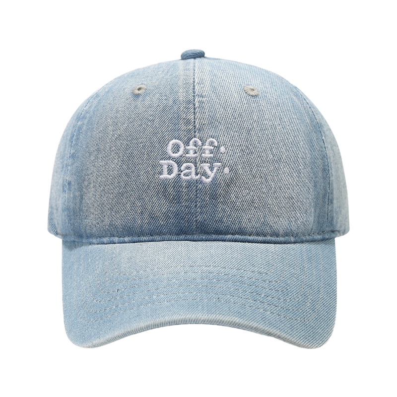 Custom Logo Embroidery Letter 2025 Sporty 6-Panel Denim Baseball Caps Common Fabric Feature