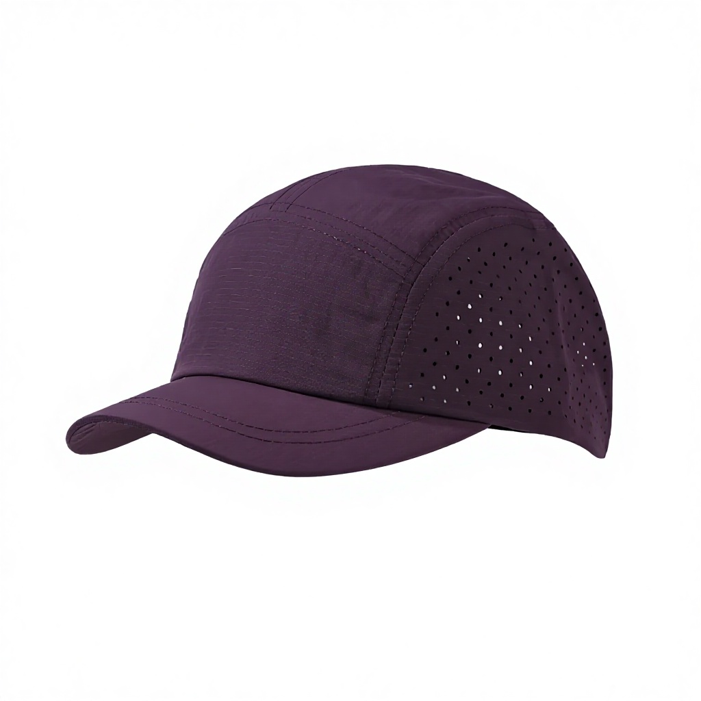 High Quality 5-Panel Sublimated Printed Polyester Satin Baseball Hat with Silver Copper Buckle Closure
