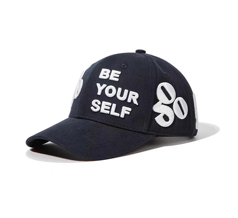 American Vintage Dobby Twill Street Style 3D Embroidery Letter Baseball Cap Large Brim Hard Top Trendy Hip Hop Hat