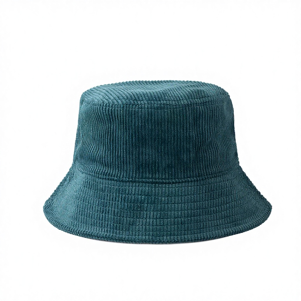 New Embroidered Pattern Corduroy Custom-made Fishermen's Hat with Retro Style Summer Unisex