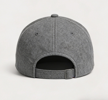Custom Logo Wool/Polyester 6-Panel Baseball Cap | Windproof Unisex Adjustable with Silver Copper Buckle for All Seasons