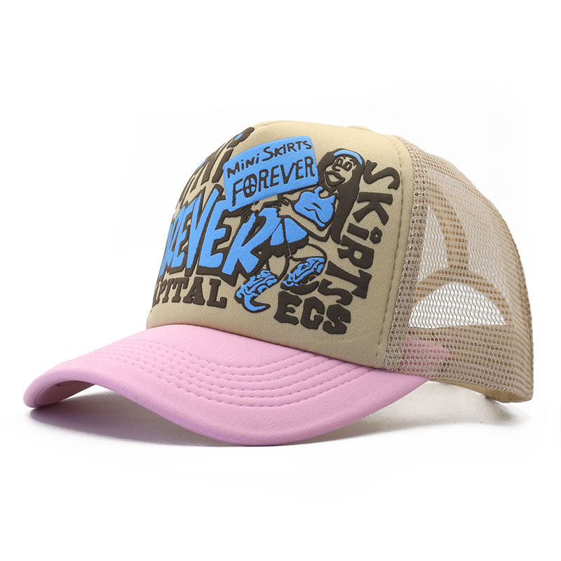 New Men's and Women's Hat with Printed Letters Trucker Mesh Cap Spring/Summer