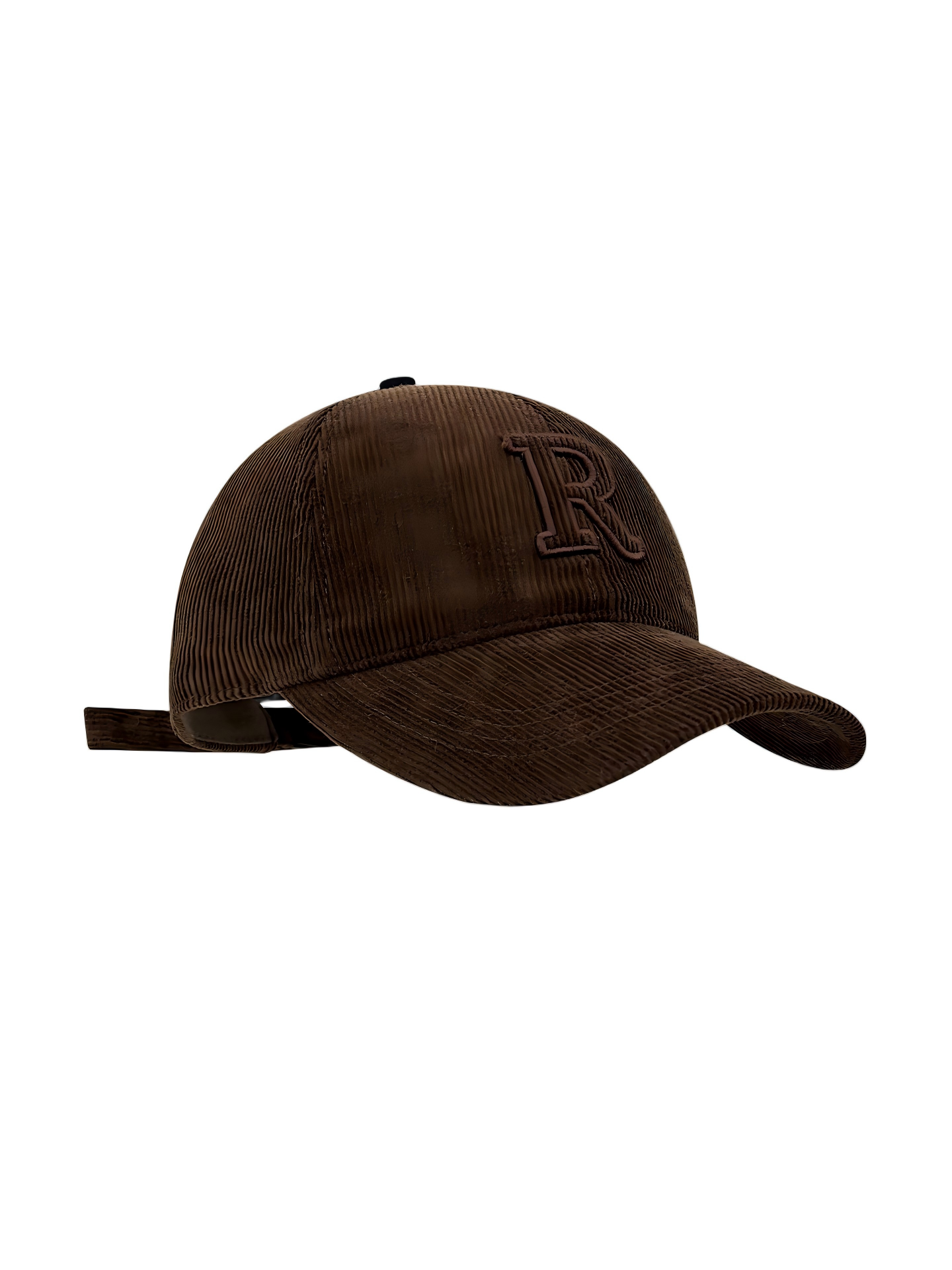 2026 New Brown Corduroy 6-Panel Baseball Cap with 3D  Logo Unisex Adjustable  Closure Fashionable Sporty Design