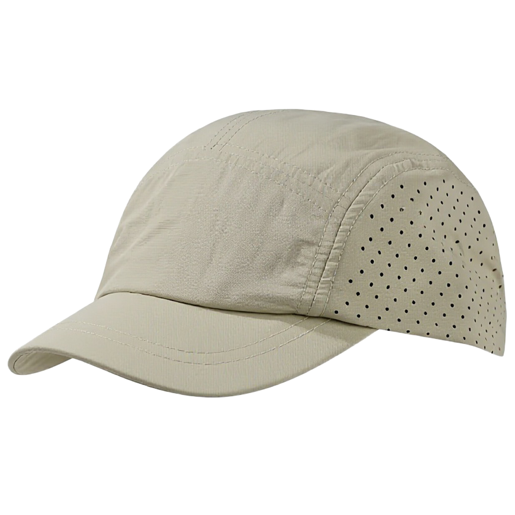 High Quality 5-Panel Sublimated Printed Polyester Satin Baseball Hat with Silver Copper Buckle Closure