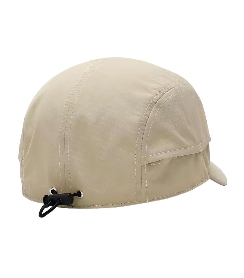 Khaki 5-Panel 100% Polyester Sporty Dobby Quick Dry Breathable Waterproof Sports Baseball Cap Sun Hat Unisex Outdoor Running Cap