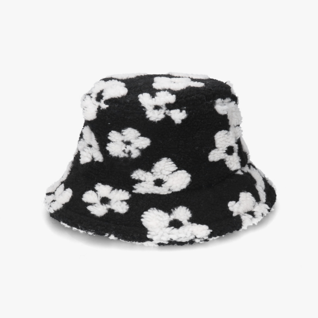 Unisex Winter Bucket Hat for Men and Women Personalized Color Warm Faux Fur Design Casual Cartoon Pattern for Fishing