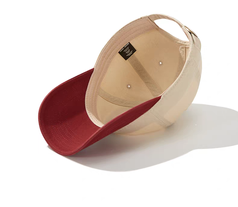 Color Block Sporty Twill Vintage Baseball Cap Retro Soft Top Dad Hat Unisex Digital Printing 100% Cotton 6-Panel