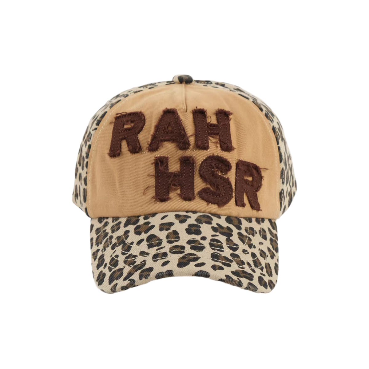 Leopard Print Patchwork Letter Embroidered Twill Sporty Baseball Cap Retro Y2K Soft Top Adjustable Dad Hat Common