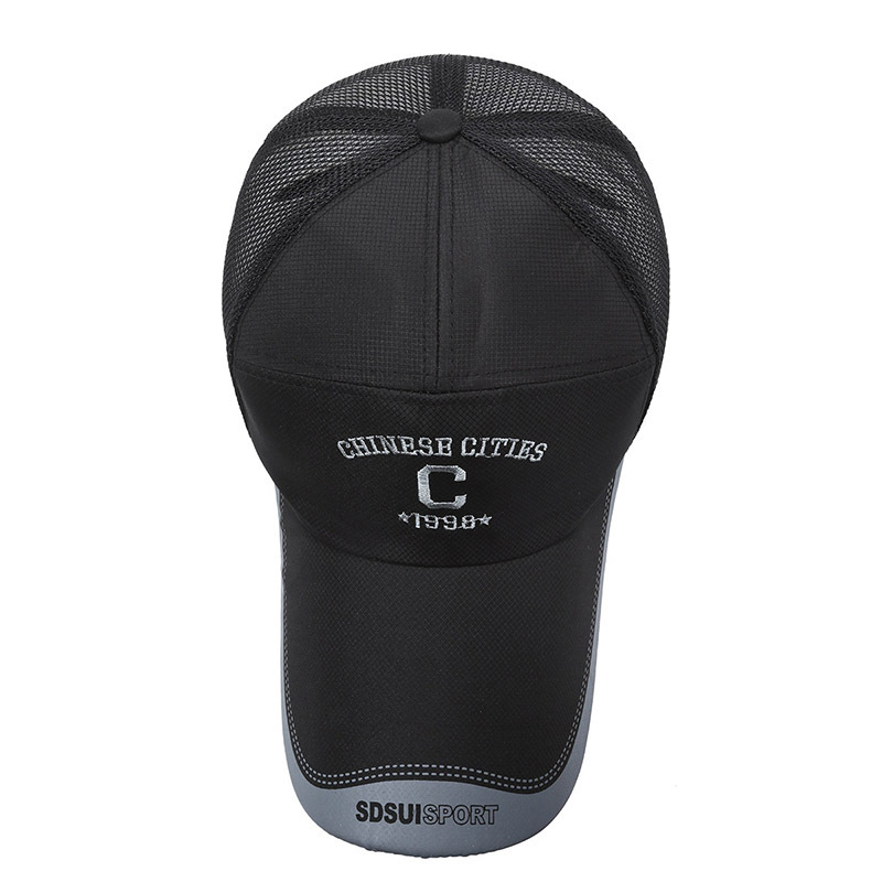 Men's 6-Panel Checkered Trucker Mesh Caps Spring/Summer Outdoor Breathable Mesh Fabric Sun Protection Casual Sports Fishing Use