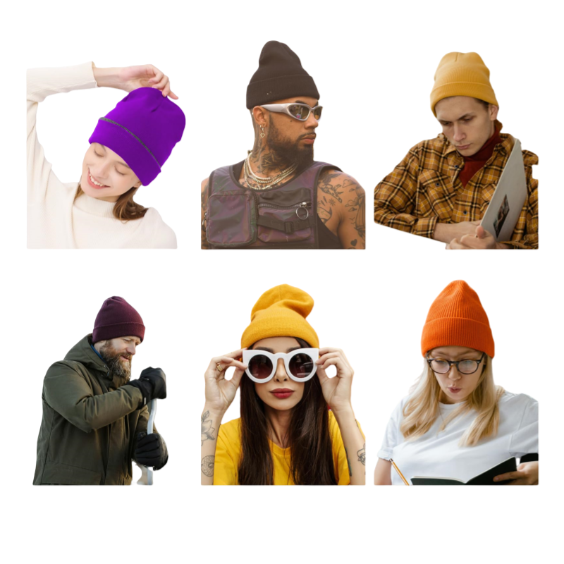 Custom 100% Acrylic Beanie High Quality Warm Knitted Hat for Men and Women Outdoor Business Wear with Printed Letter Pattern