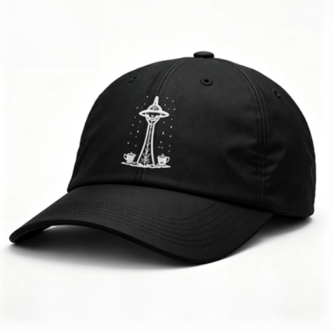 Embroidered Two-Tone Dad Cap, Unstructured Polyester Baseball Cap, Curved Brim Adjustable Casual Hat