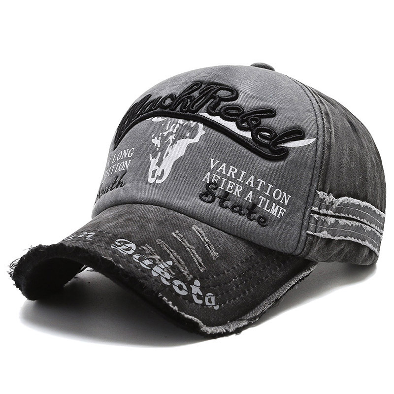 Autumn and Winter Embroidered Water-washed Baseball Cap Suitable for Both Men and Women for Cold protection and Wind Resistance