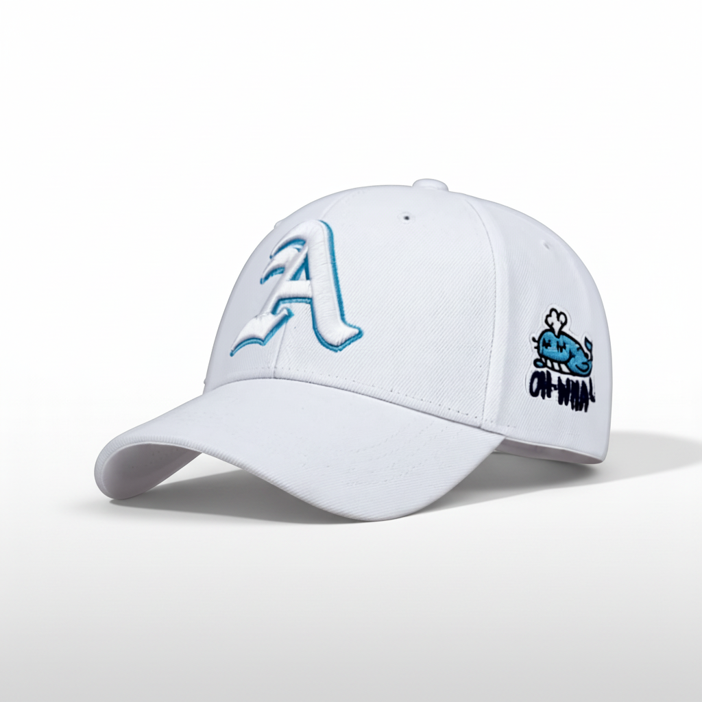 Custom 100% Cotton 6-Panel Baseball Cap Fashionable Sports Style 3D Embroidered Letter Logo Dot Puff Printing Method Sporty