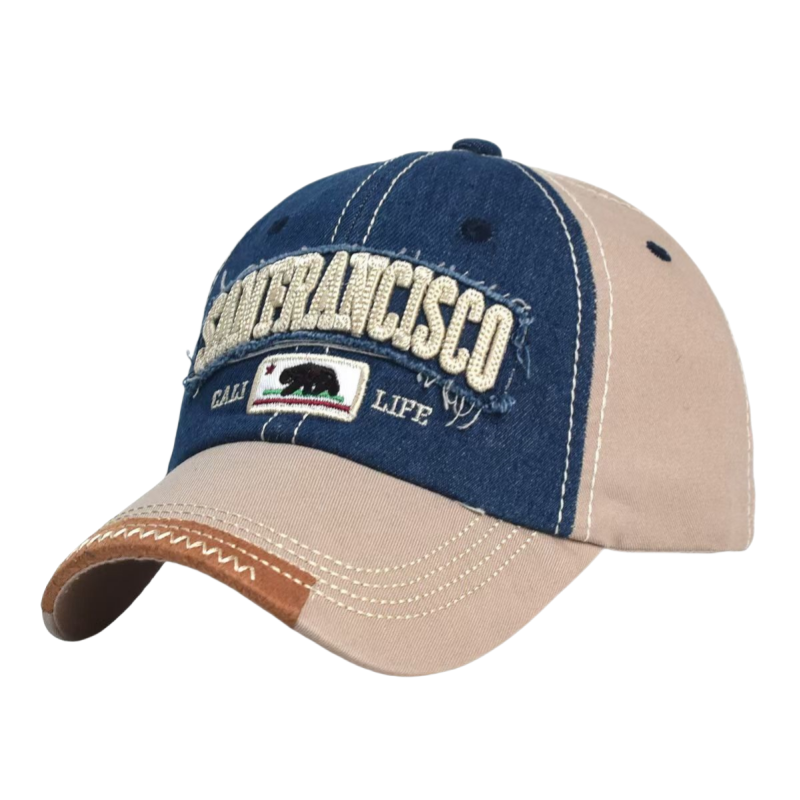 High Quality Vintage Curved Baseball Cap Custom Embroidered Logo Stylish Cotton Cap with Fashionable Image One Size Fits All