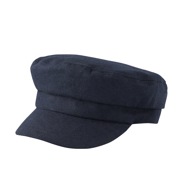 High Quality Wholesale Custom Striped Adjustable Fleece Captain Flat Top Sport Hats for Casual Travel Outdoor Unisex