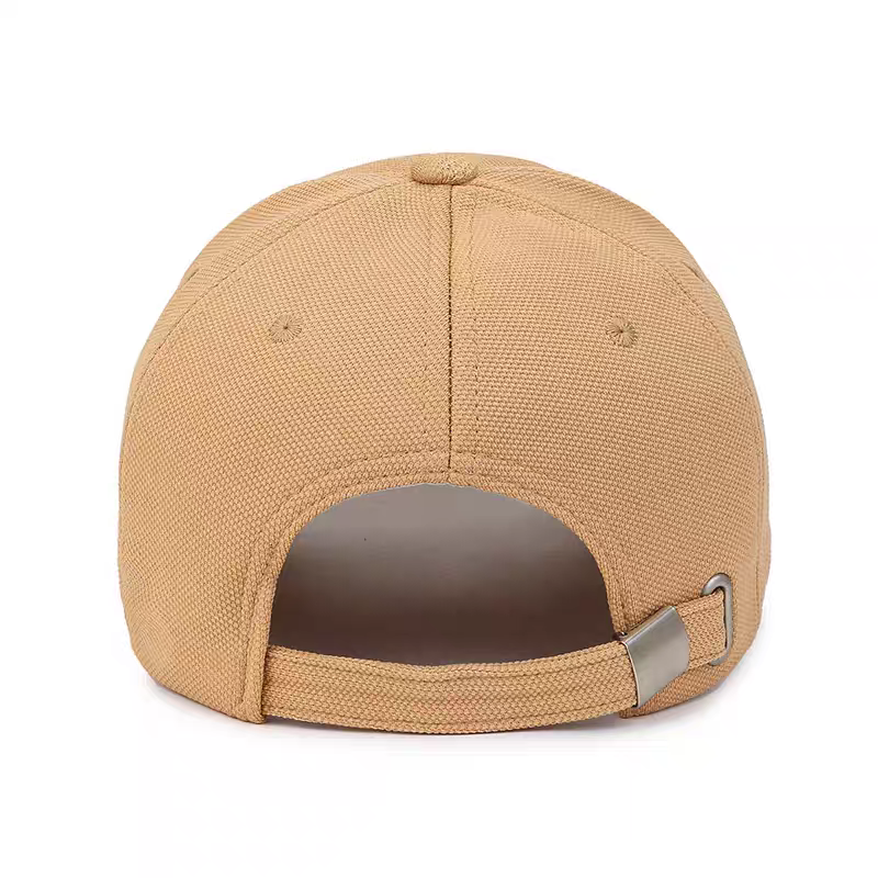 2026 New Style Khaki Twill Street Style Common 3D Embroidery Logo Baseball Cap Unisex Adjustable Metal Buckle Dad Hat