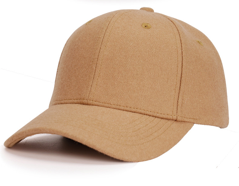 Wool 6-Panel Adjustable Baseball Cap-Sporty Casual Design for Men for Sports & Outdoor Activities