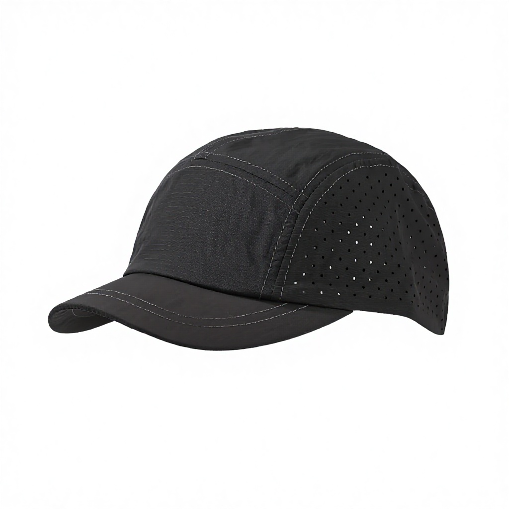 High Quality 5-Panel Sublimated Printed Polyester Satin Baseball Hat with Silver Copper Buckle Closure