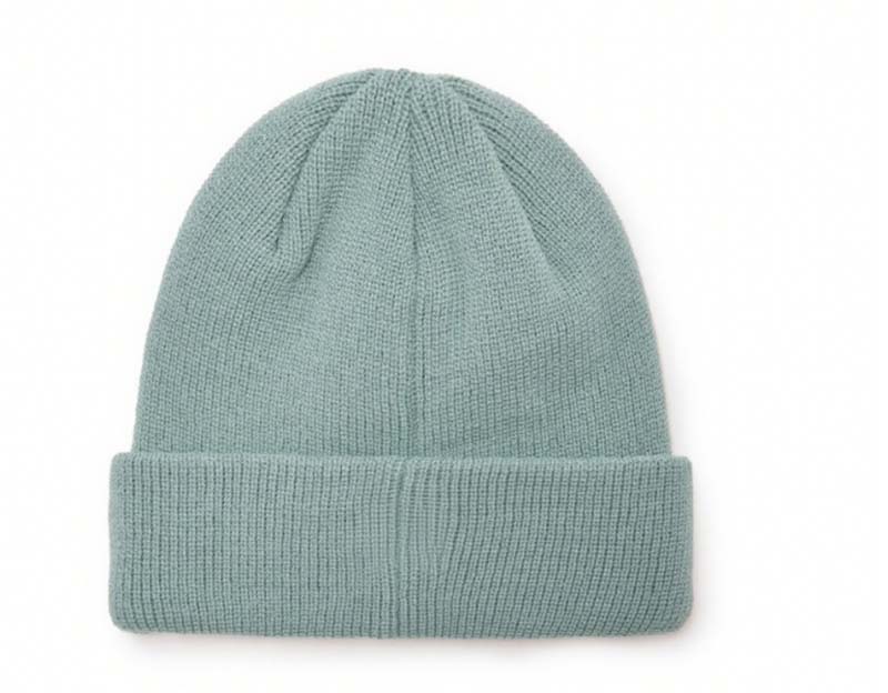 Fashion Green Plain Winter Hat 100% Wool Knit Beanies with Custom Embroidery Letter for Adult Knitted Hat Custom Color Female