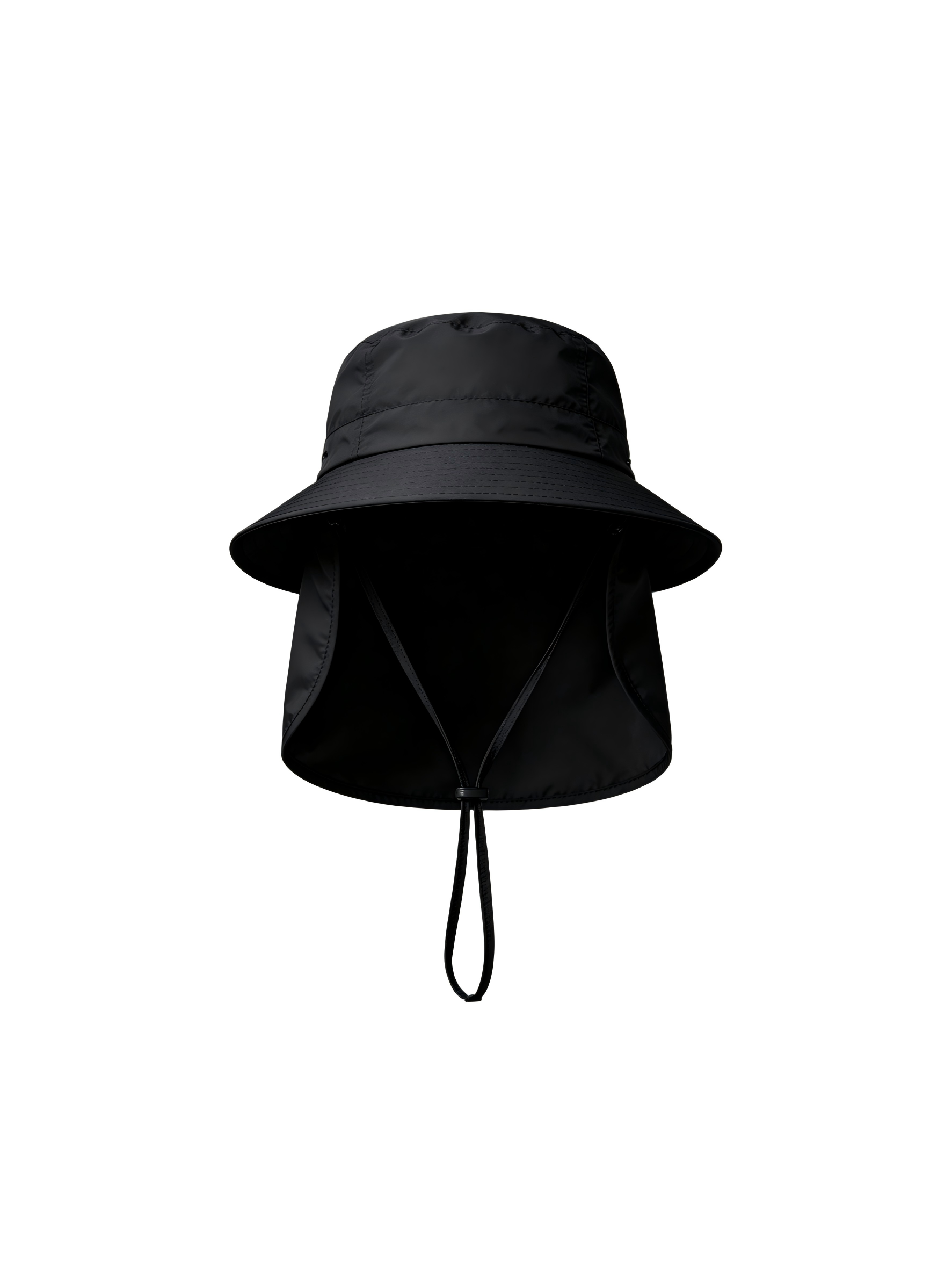 Lightweight Waterproof Polyester Black Bucket Hat With Adjustable Strap for Outdoor Activities