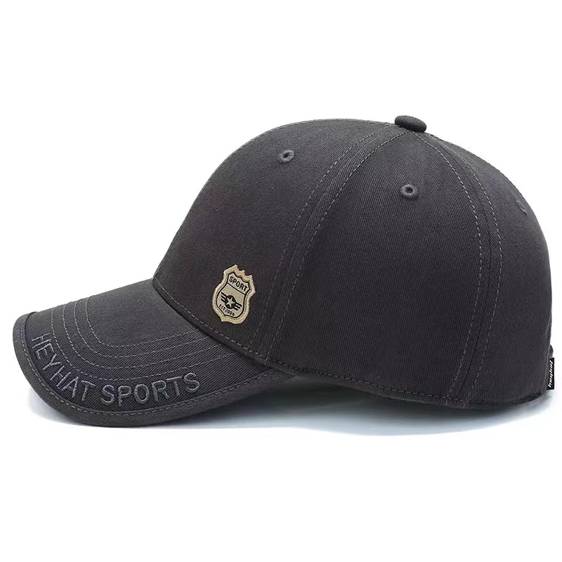 Custom Male Embroidery Logo Piping on Brim Sport Baseball Cap Street Style Image Common Fabric Feature