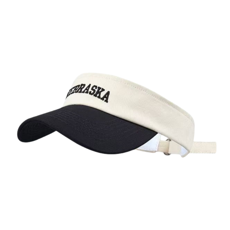 High Quality Comfortable Cotton Visor Cap with Embroidered Letter D Breathable Outdoor Sports Style for Adults for Cycling