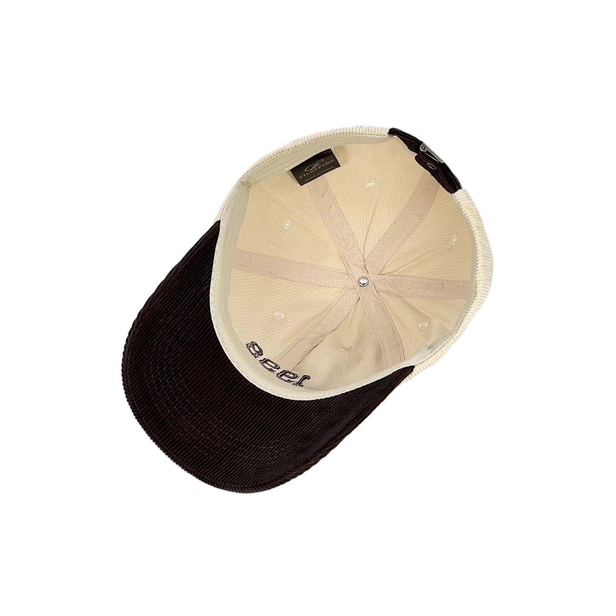 New Style Corduroy Color-Blocked Common Puff 1998 Retro Baseball Cap Unique Letter Decor Unisex for Daily Leisure Street Outfits
