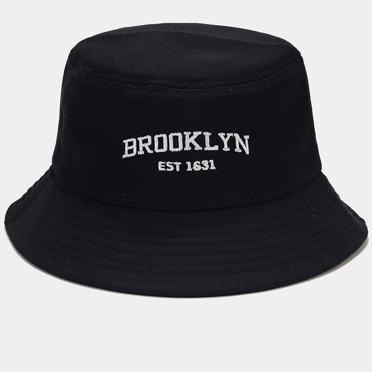 Spring/Summer New Style Simple Letter Embroidery Fisherman Cap Fashionable Foldable Bucket Hat for Both Men and Women