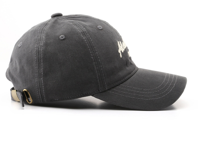 2026 New Vintage Washed Cotton Baseball Cap with Letter Embroidery - Outdoor Travel Sun Protection Hat