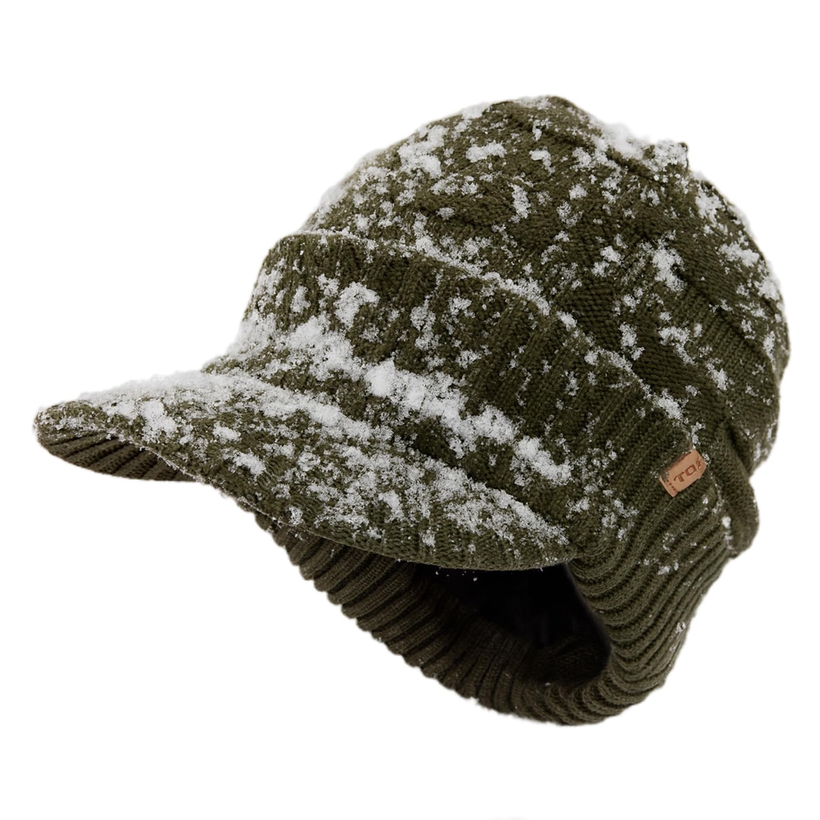 New Model Custom Acrylic Beanie with Brim Visor Cap Warm Winter & Autumn Hat for Men Women
