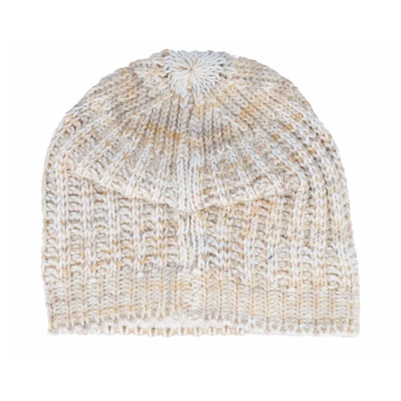 Custom Knitted Warm Beige Winter Cuff Beanie Logo Embroidery Travel Beach Scenes Common Fabric Skull for Kids and Women