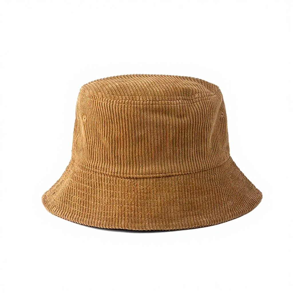New Embroidered Pattern Corduroy Custom-made Fishermen's Hat with Retro Style Summer Unisex