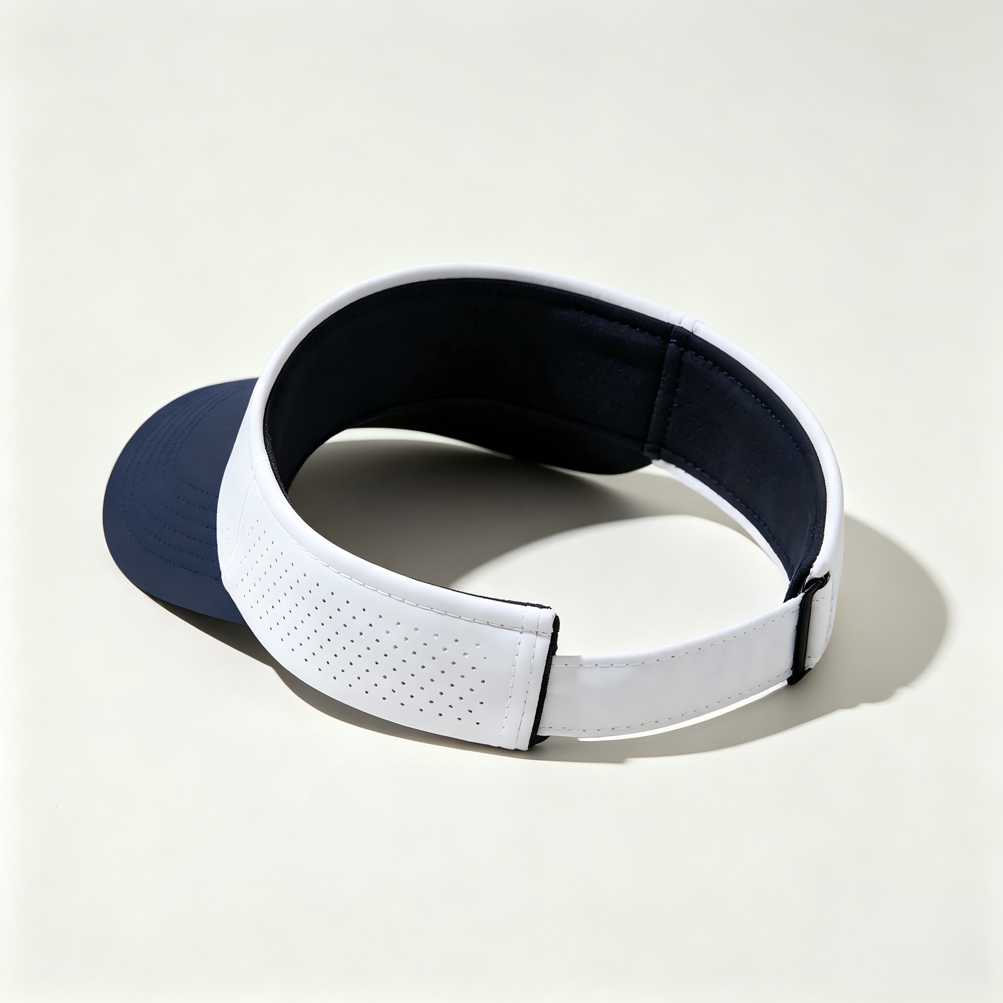 High Elastic Laser Perforated Sun Visor Two Tone Color Block Breathable Outdoor Running Visor