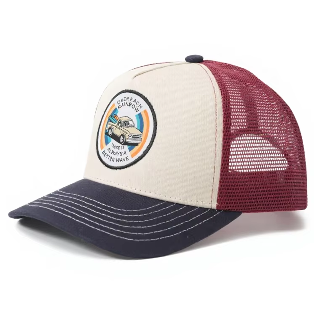 New Cotton Five-layer Mesh Cap with Embroidered Custom logo for Truck Drivers - Casual and Sporty Style