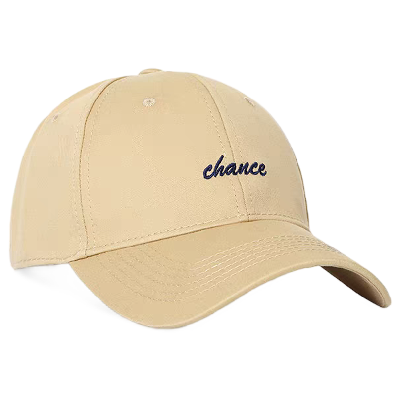 Khaki Sporty Vintage Twill Letter Embroidered Baseball Cap Cute Eye Embroidery Soft Top Unisex Fashion Dad Hat