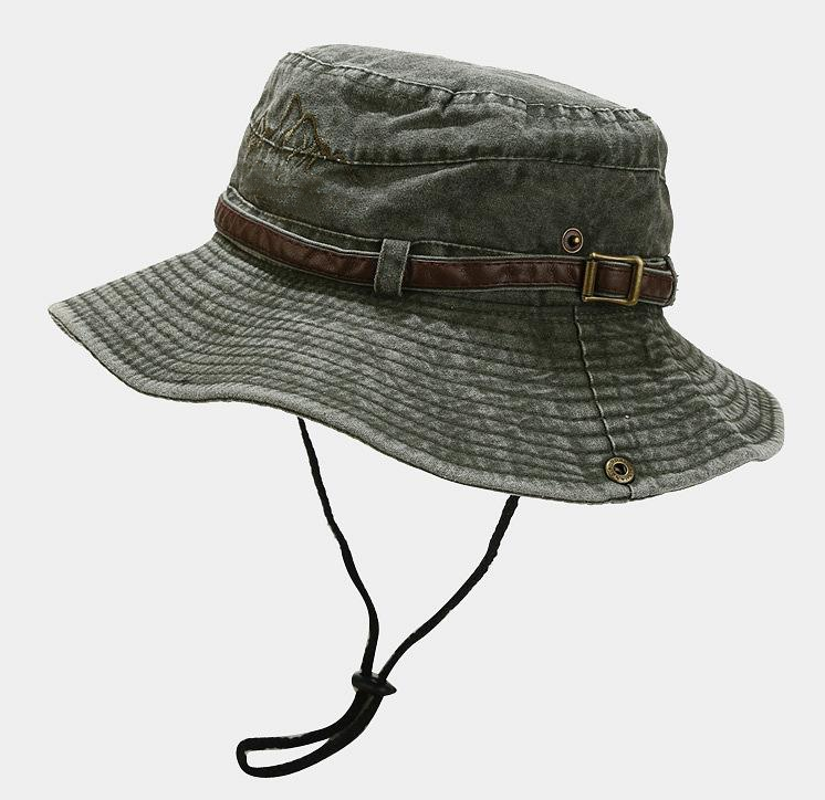 Outdoor Jungle Boonie Custom Logo Bucket Hat With Chin String Hunting Fisherman Hat