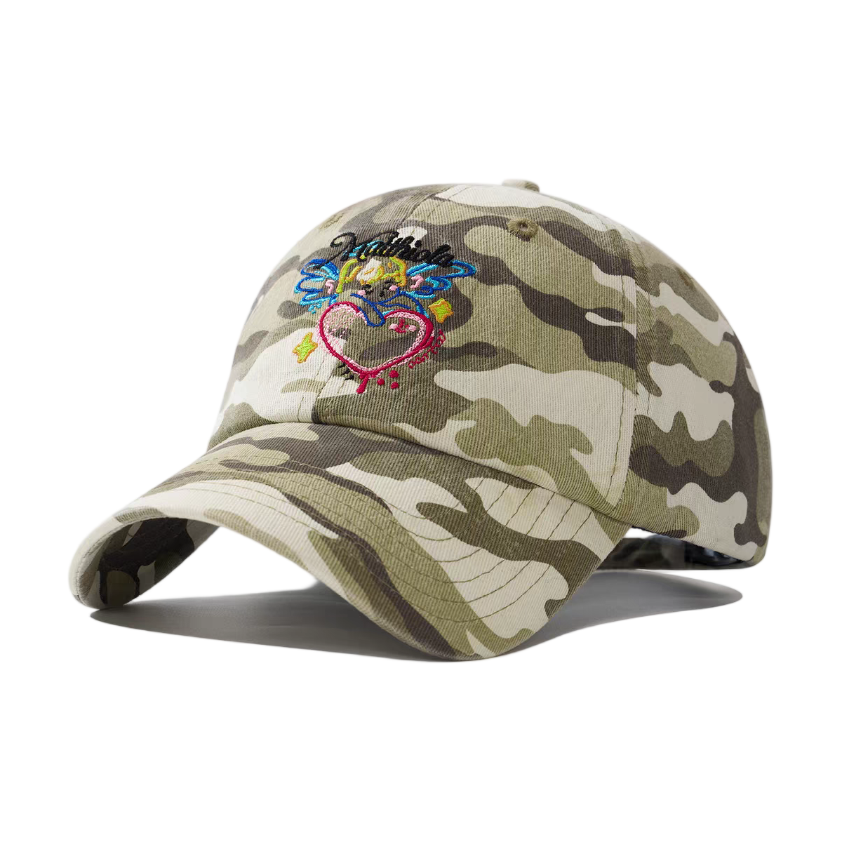 Flat Embroidered Vintage Sporty Twill Baseball Cap Korean Style Soft Top Adjustable Unisex Casual Dad Hat Common